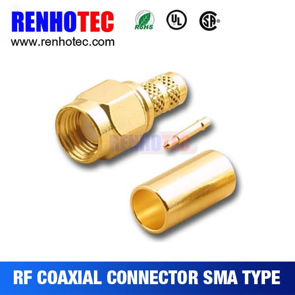 RF Straight Crimp Type SMA Plugs Connector